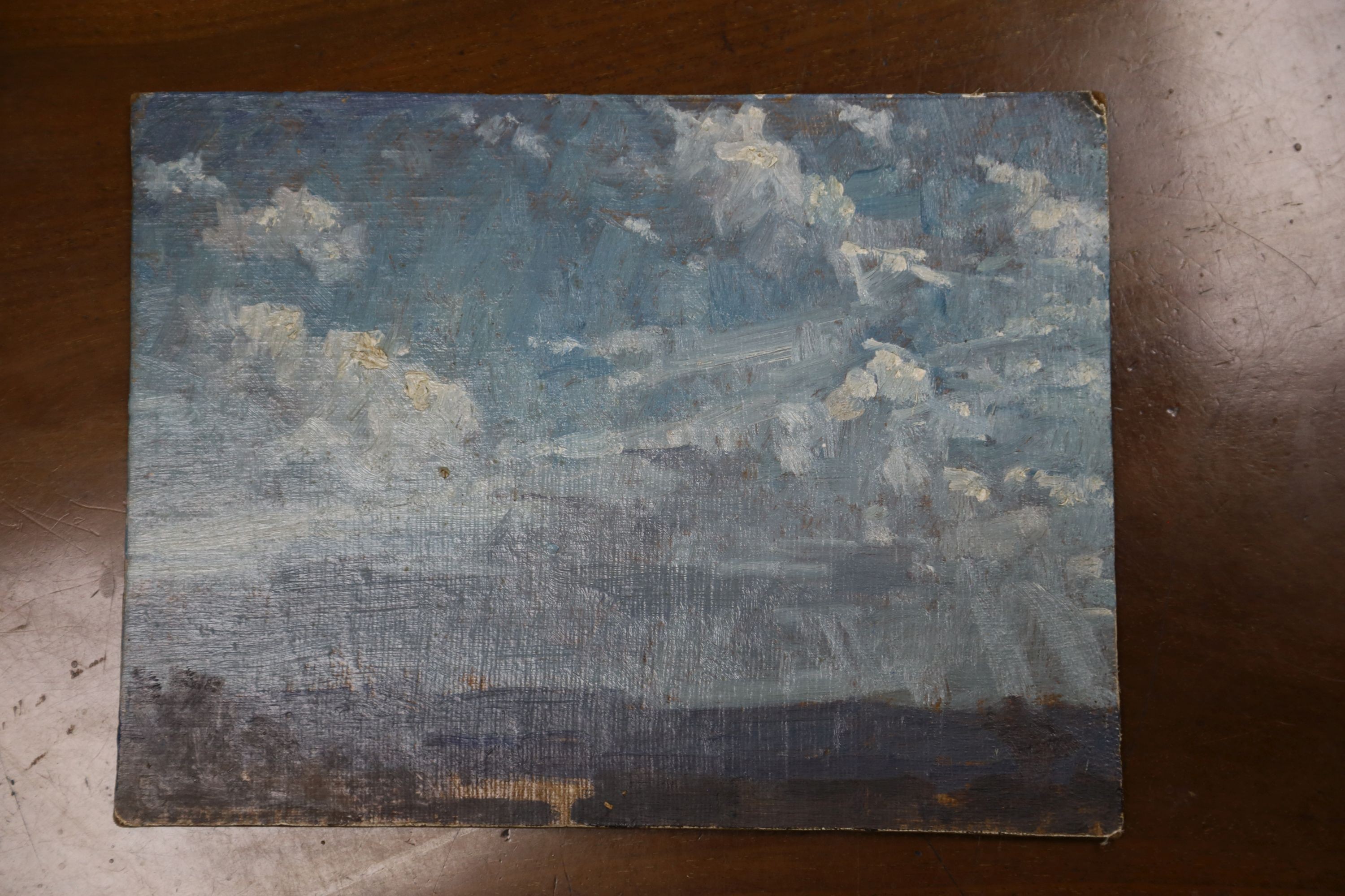 Michael Cadman (1920-2010), fourteen assorted oils on board, mostly landscapes, largest 30 x 46cm, mostly unframed and many unsigned, together with a sketch book